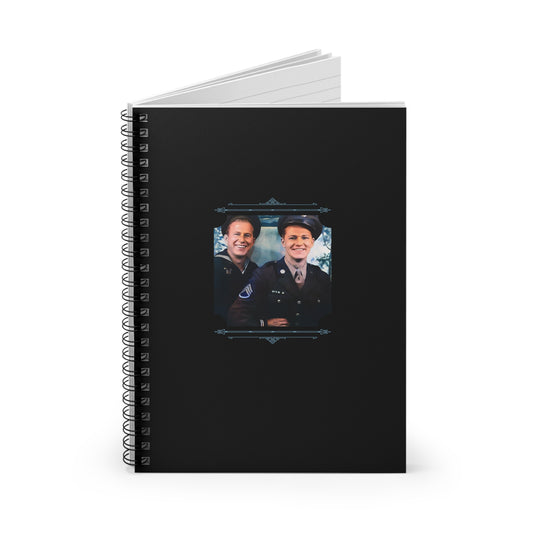vintage gay military photo, WWII lgbtq journal, gay couple spiral notebook, army navy pride stationery
