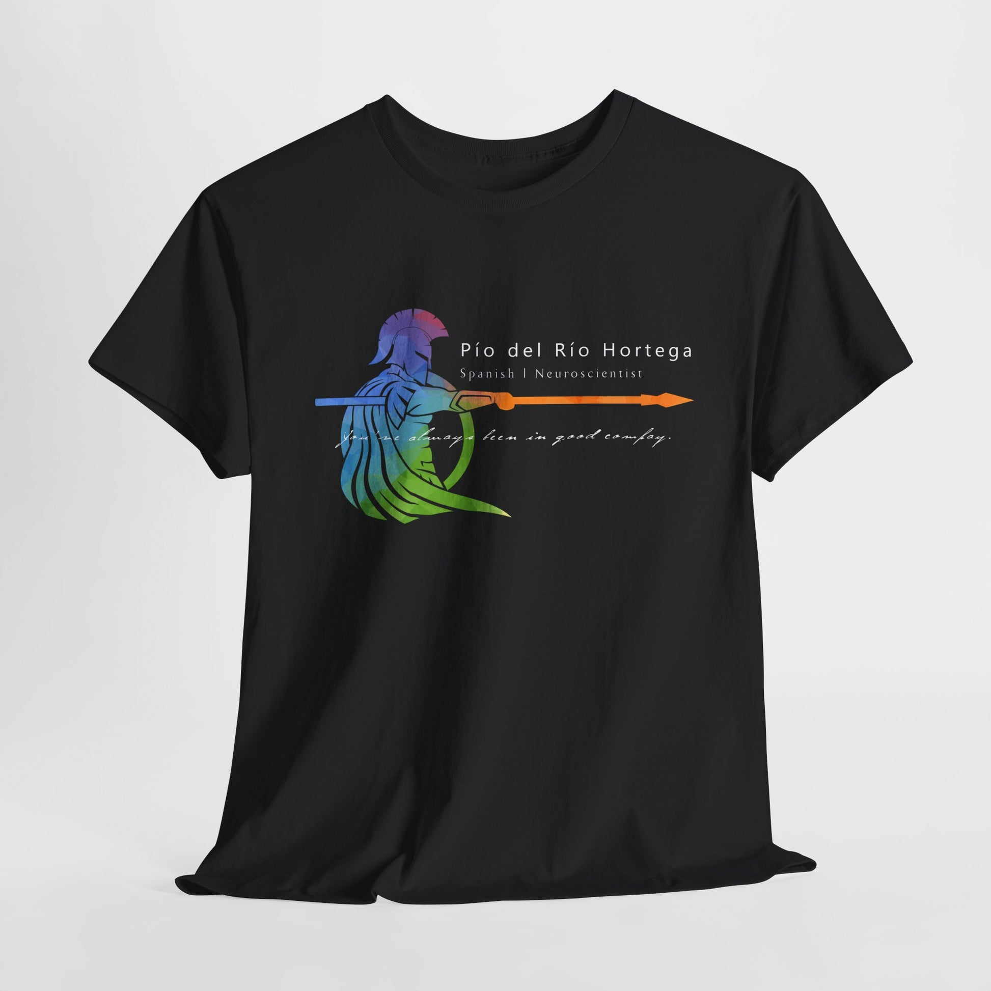 Honor the legacy of Pío del Río Hortega with this Spartan Pride t-shirt by Walt & Pete®. Celebrate queer science, resilience, and history in style.