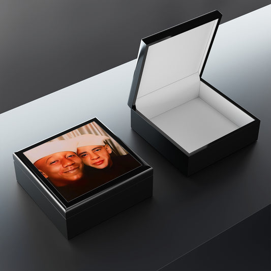 paire 084 | Keepsake Box Gay Black Vintage Sailors Affectionate Photo Booth Navy USN Queer Dad Gift