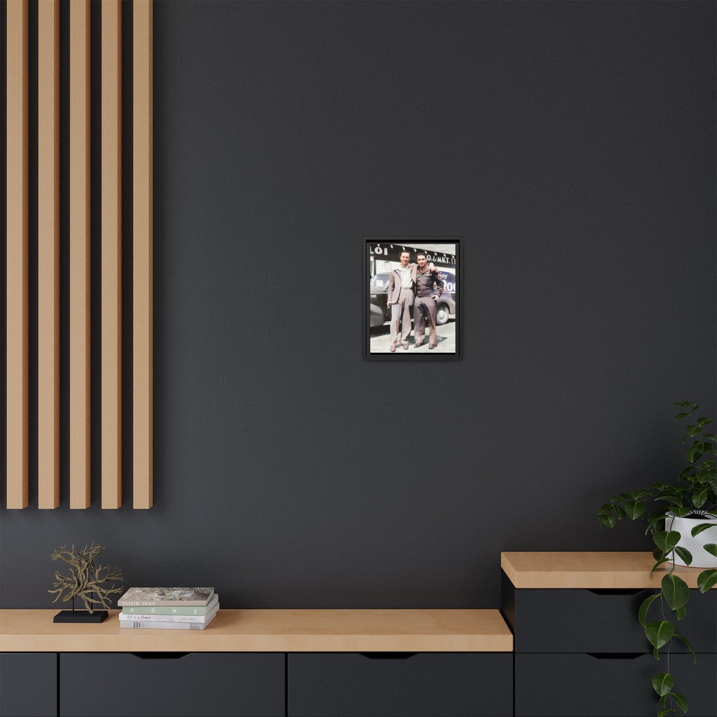 paire 068 | Framed Vintage Photo - Matte Canvas