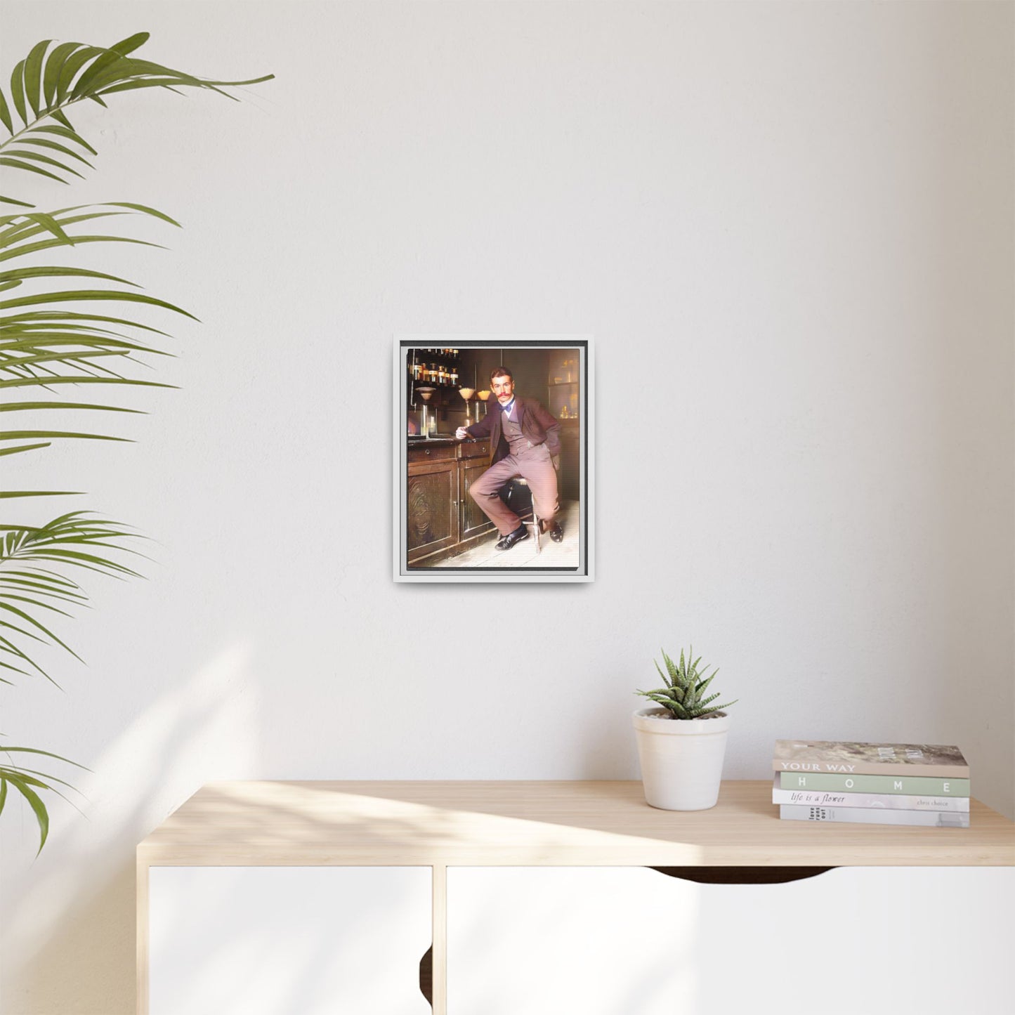 A restored vintage portrait of Dr. Kinnaird in Princeton, NJ. This framed matte canvas captures 19th-century academic excellence, intellect, and scientific history.