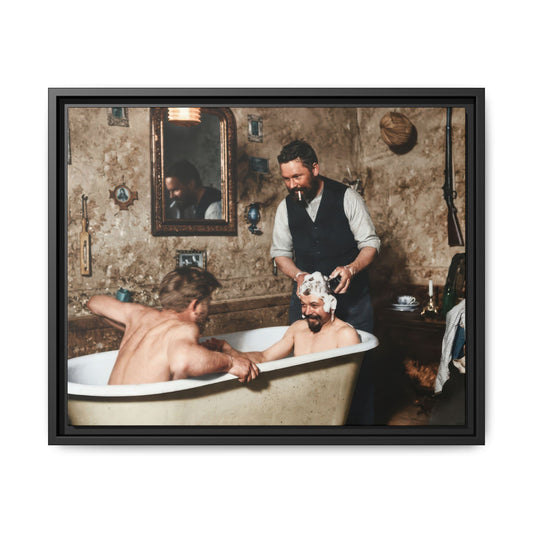 hommes 031 | Framed Vintage Photo - Matte Canvas