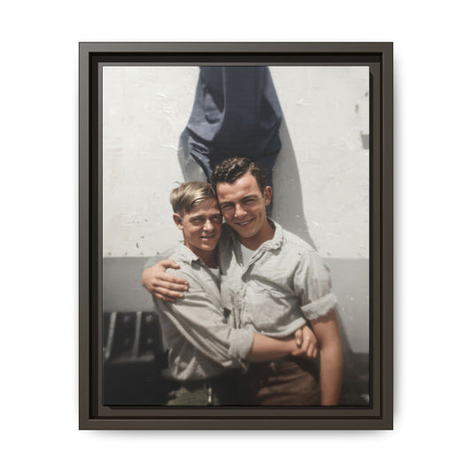 historical companion portrait framed canvas wall art