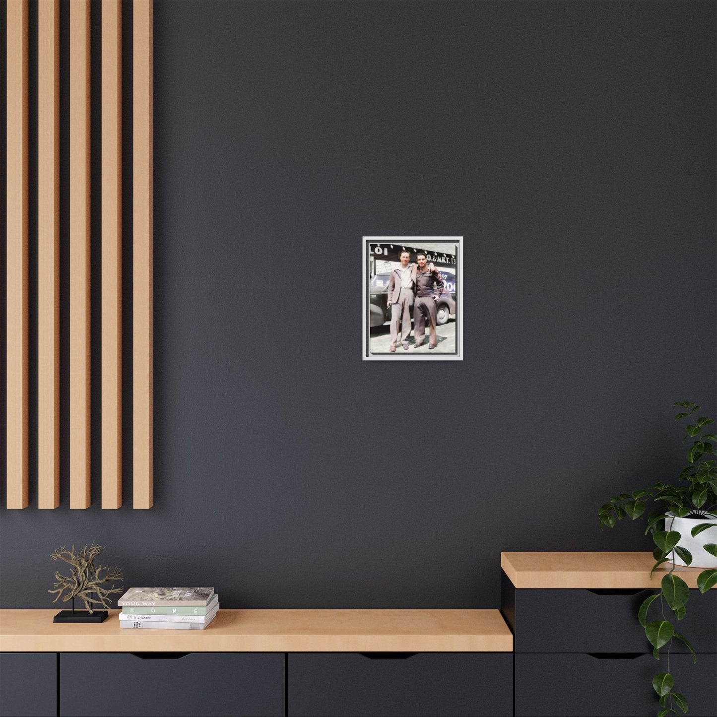 paire 068 | Framed Vintage Photo - Matte Canvas
