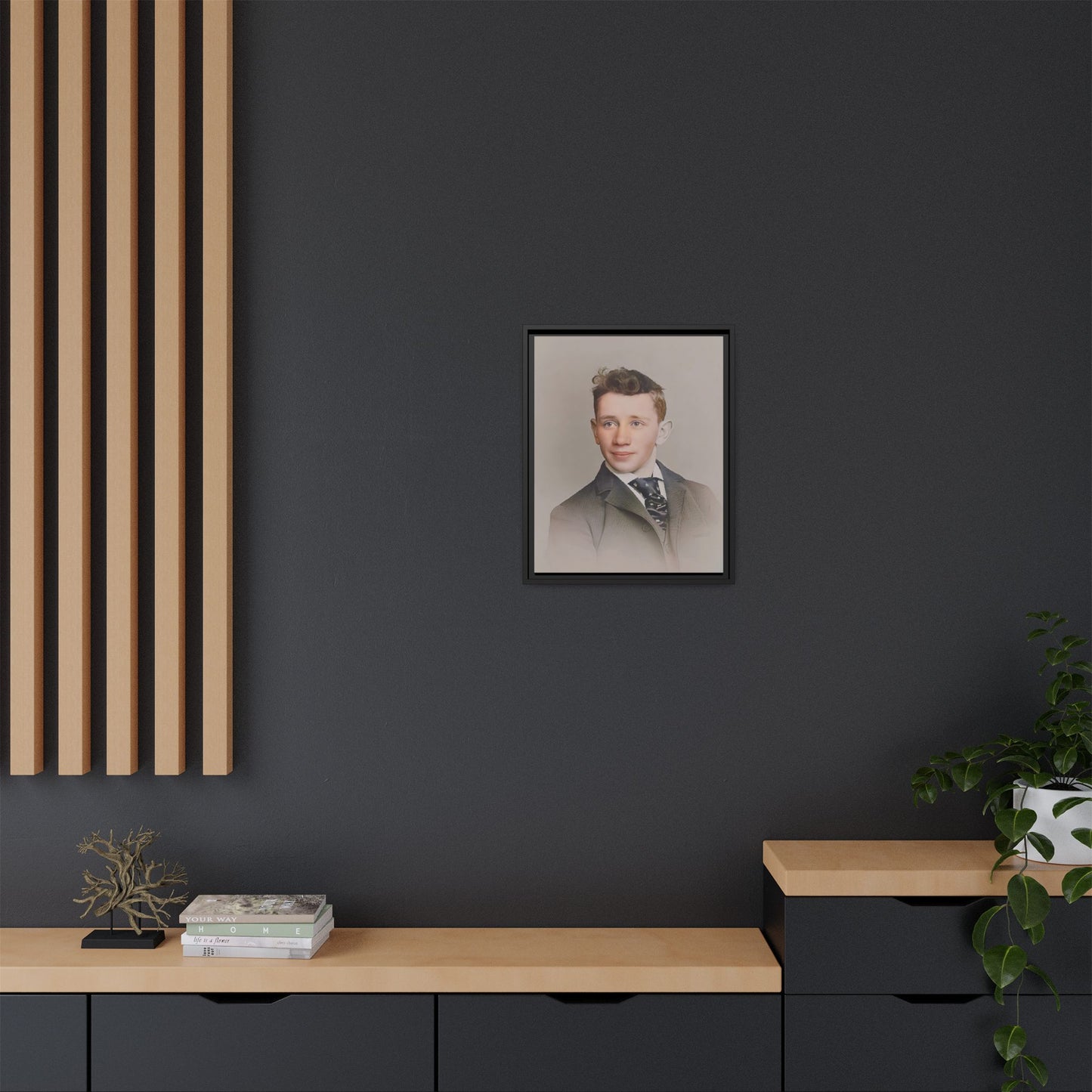 celibataire 038 | Framed Vintage Photo - Matte Canvas