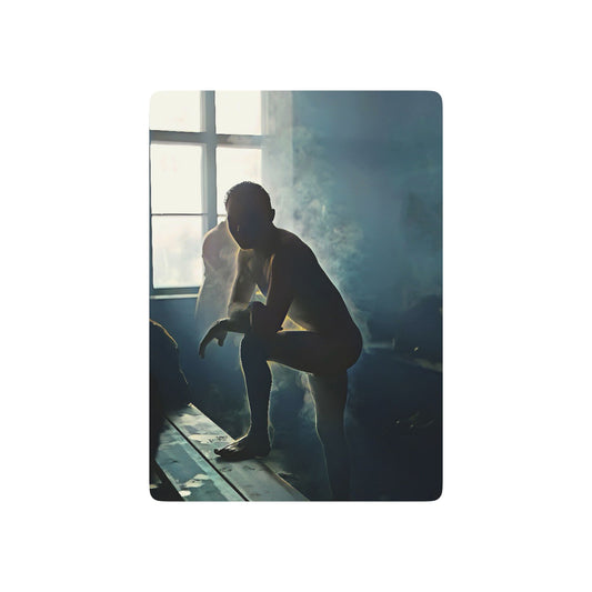 Vintage photo of a man in a steamy Turkish bathhouse, bathed in soft light, capturing NYC’s hidden LGBTQ+ history.