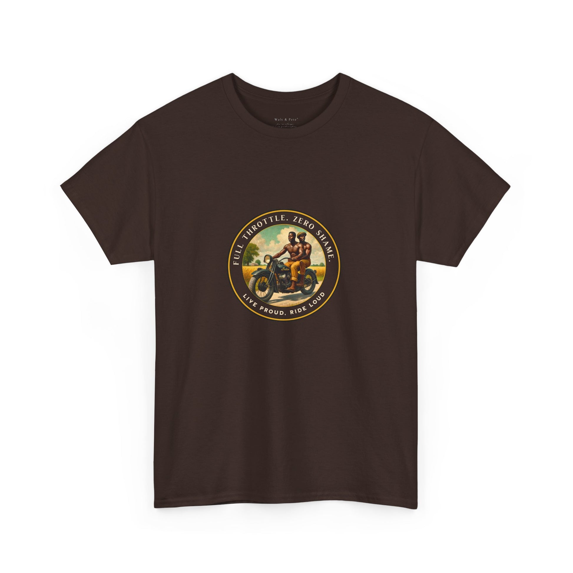 “Full Throttle. Zero Shame.” 01 | Motorcycle Pride T-Shirt