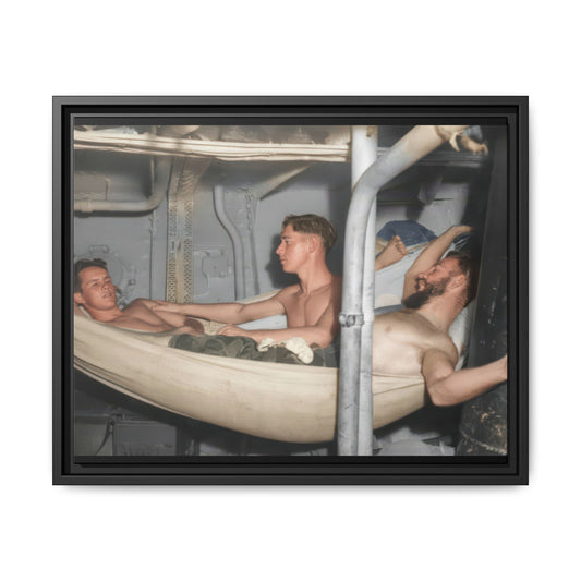 hommes 004 | Framed Vintage Photo - Matte Canvas