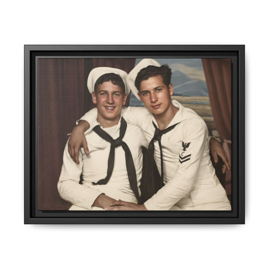early twentieth century naval double portrait of two sailors in white uniforms