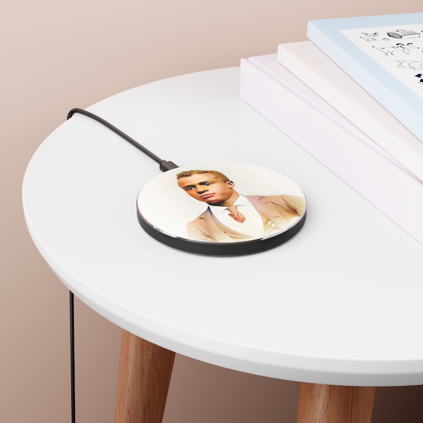 celibataire 027 | Wireless Charger Vintage Afro American Male Suit Tie Old Photo Gay Queer LGBTQ