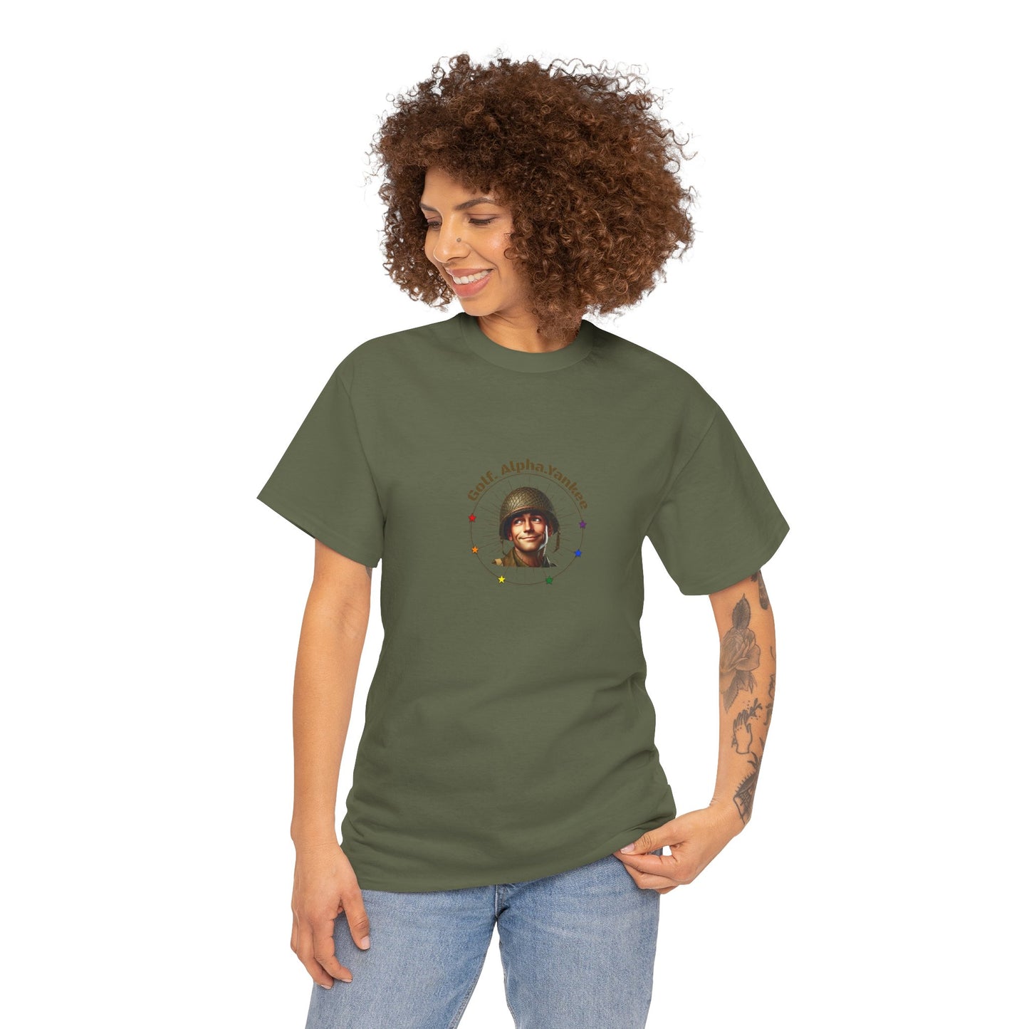 Proud Patriot - Golf. Alpha.Yankee | Pride T-Shirt Gay Vet Veteran USMC USN USA Vintage Enlisted