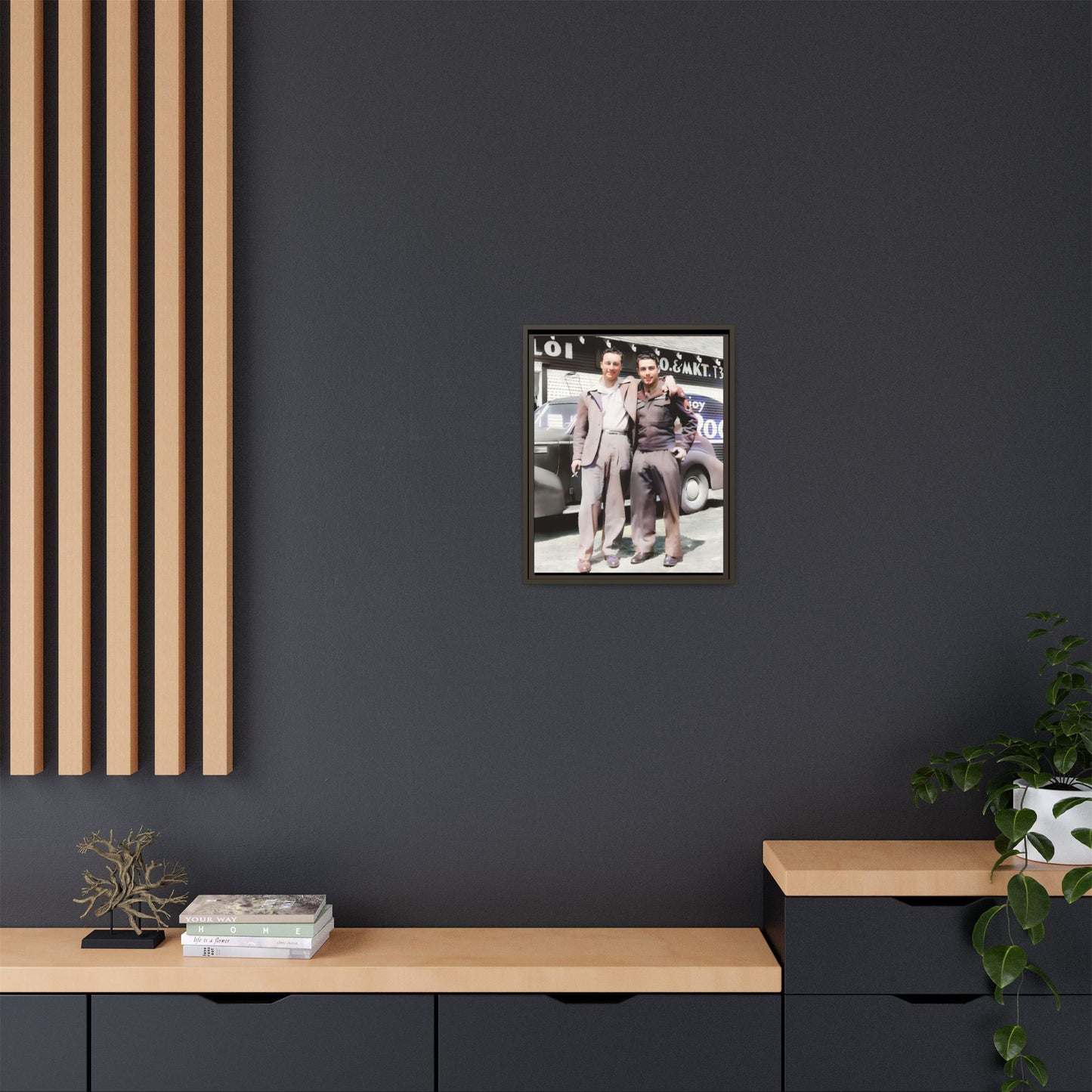 paire 068 | Framed Vintage Photo - Matte Canvas