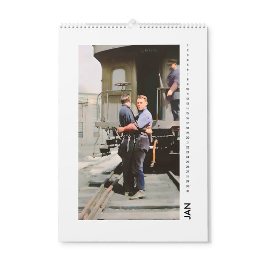 Wall Calendar (2024) - paire vintage affectionate men gay lgbtq Dad Uncle Gift Present boyfriend