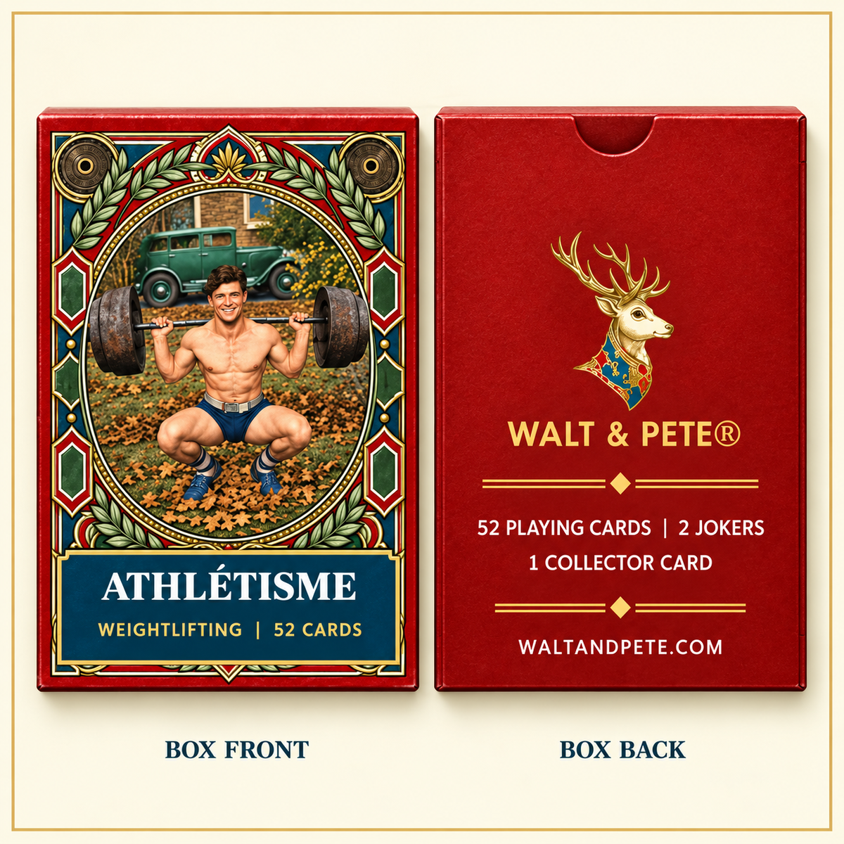 Vintage Weightlifting Playing Cards | Walt & Pete®