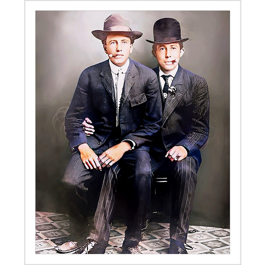 paire 083 | Giclee Artist Print Vintage Affectionate Men UK London Nightclub LGBTQ Couple