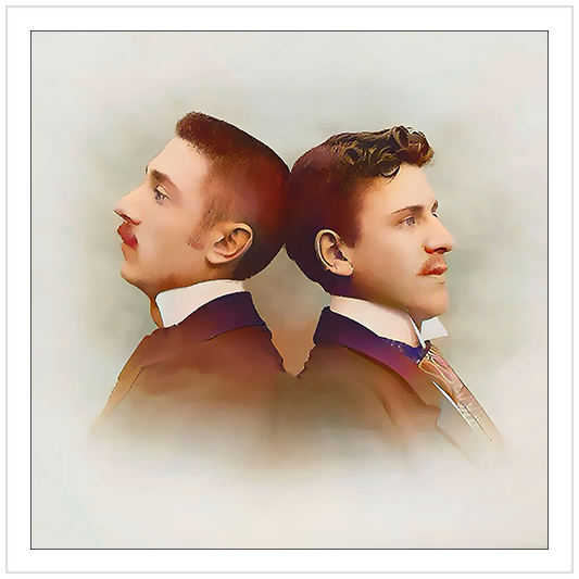 paire 030 | Giclee Artist Print Vintage Affectionate Jewish Men Queer LGBTQ Portrait Couple