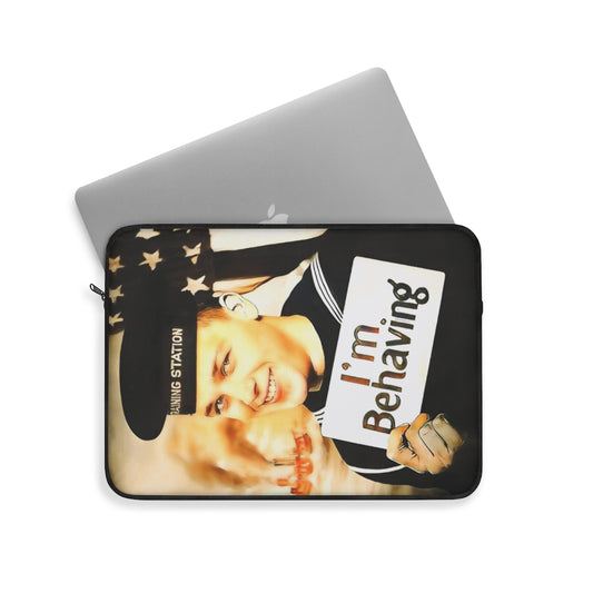 celibataire 002 | Laptop Sleeve Gay Affectionate Men Queer Vintage LGBT Navy
