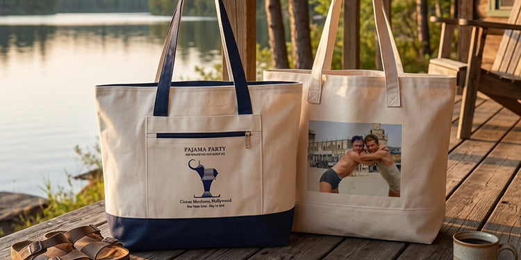 Zipper Canvas Totes