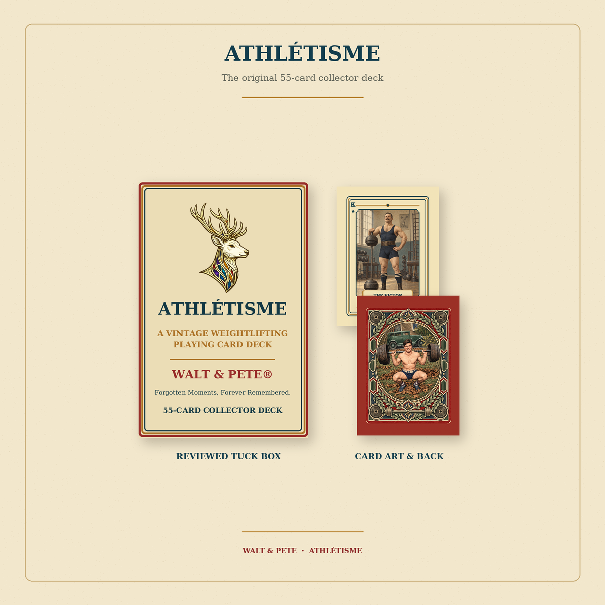 Vintage Weightlifting Playing Cards | Walt & Pete®