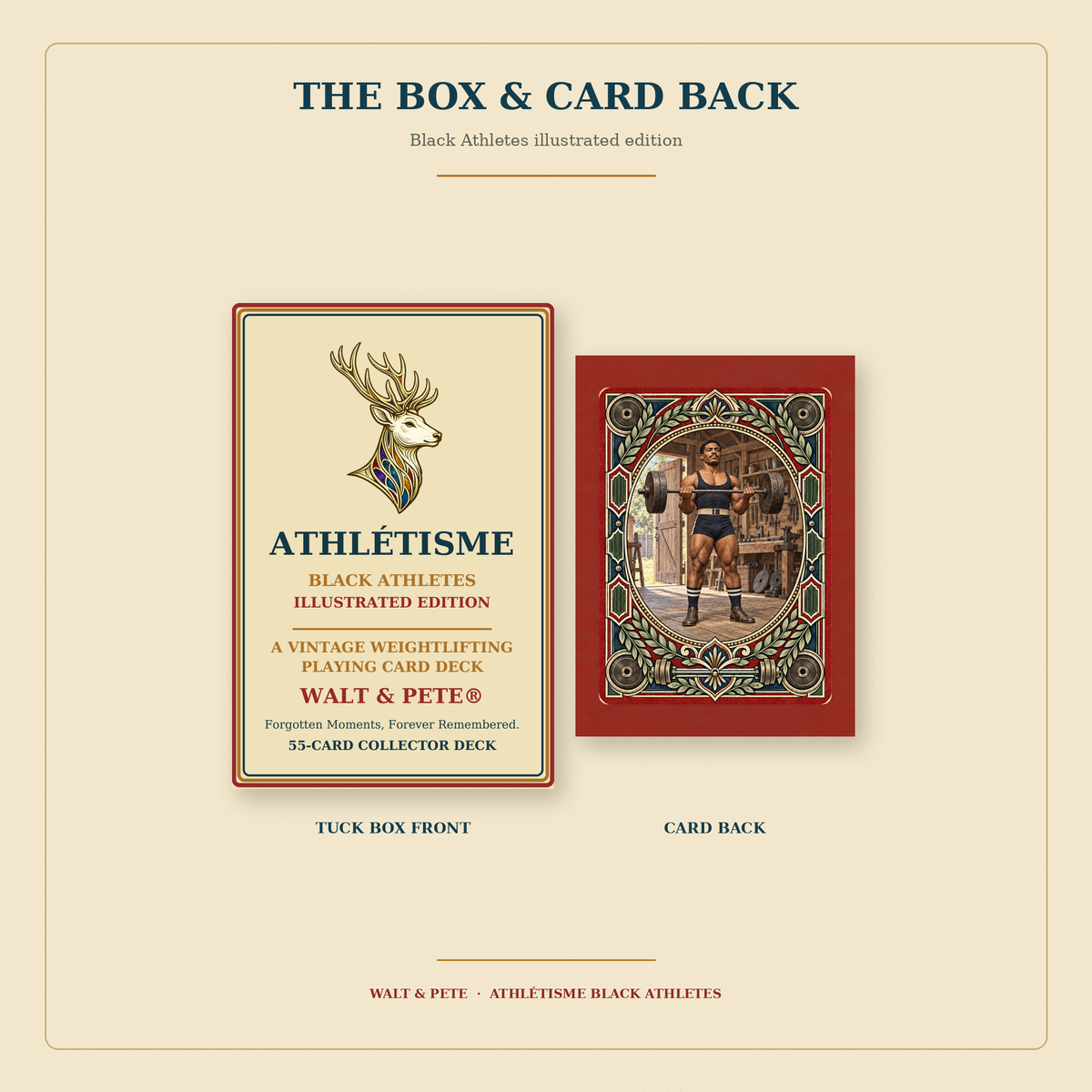 Athlétisme | Black Athletes Illustrated Weightlifting Playing Cards