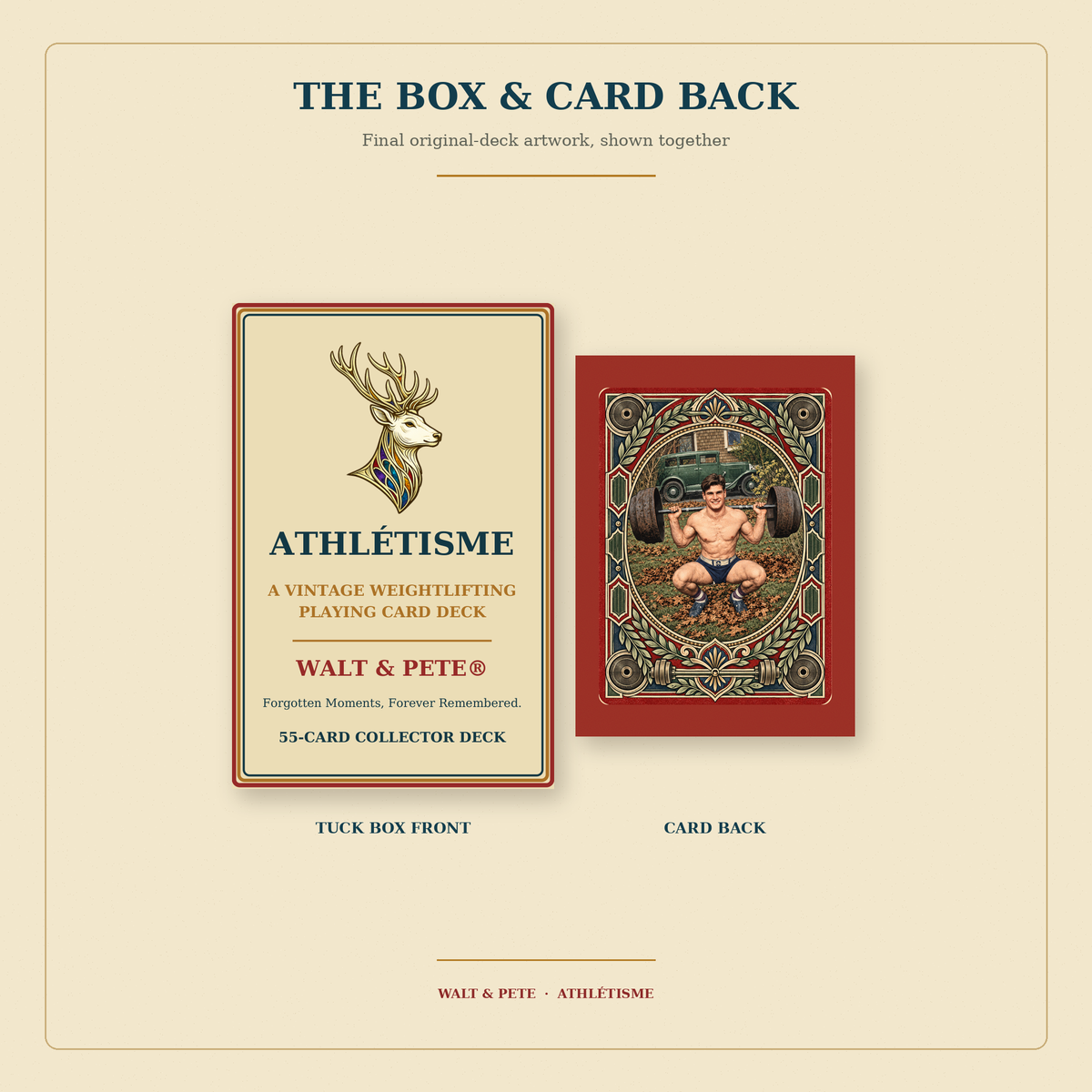 Vintage Weightlifting Playing Cards | Walt & Pete®
