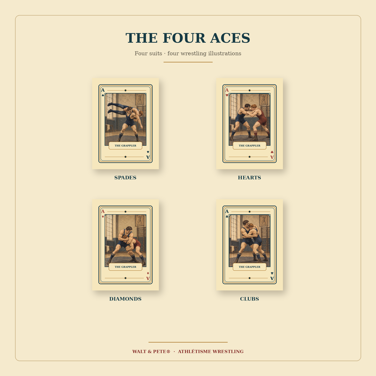 Athletisme Wrestling Playing Cards