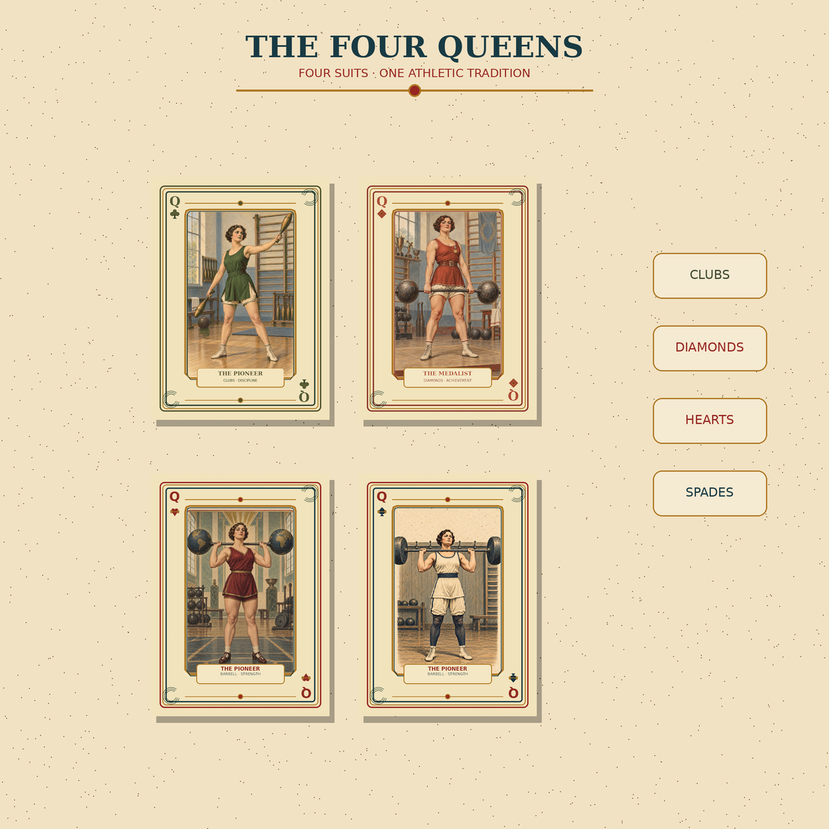 Athlétisme: The Art of Strength A Vintage Weightlifting Playing Card Deck by Walt & Pete®