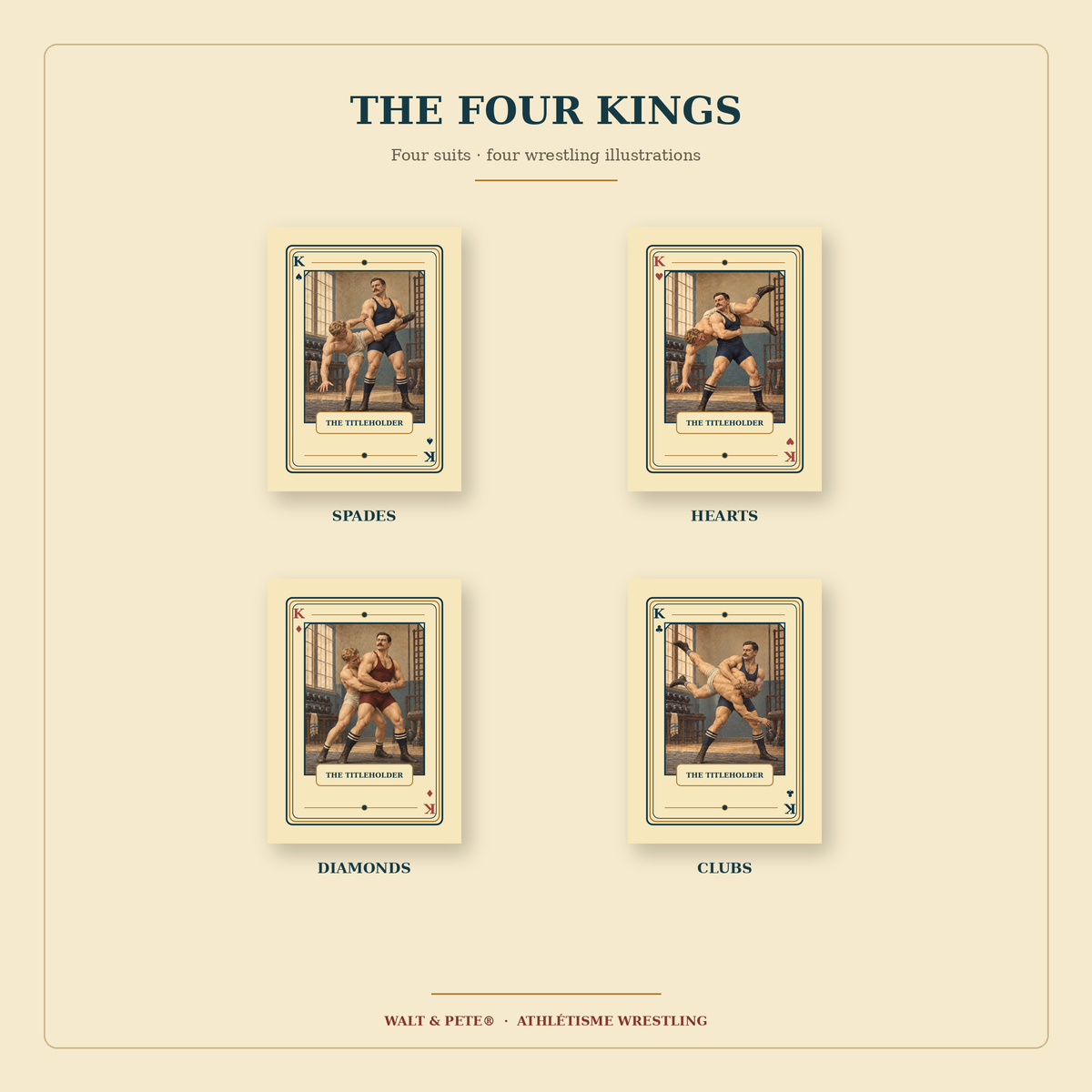 Athletisme Wrestling Playing Cards