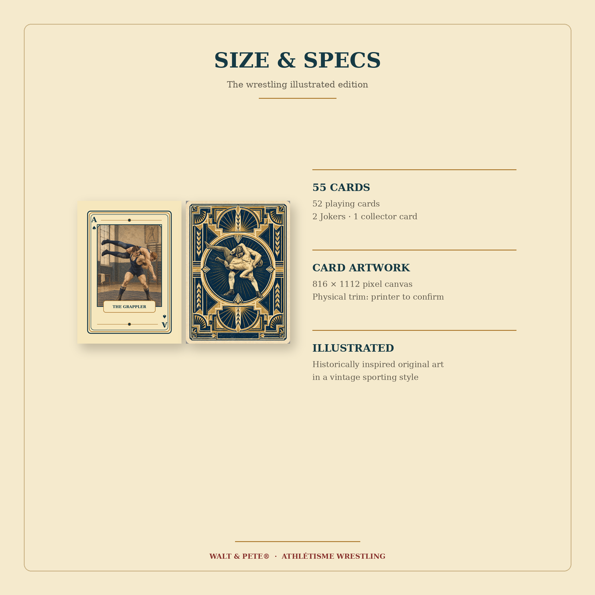 Athletisme Wrestling Playing Cards
