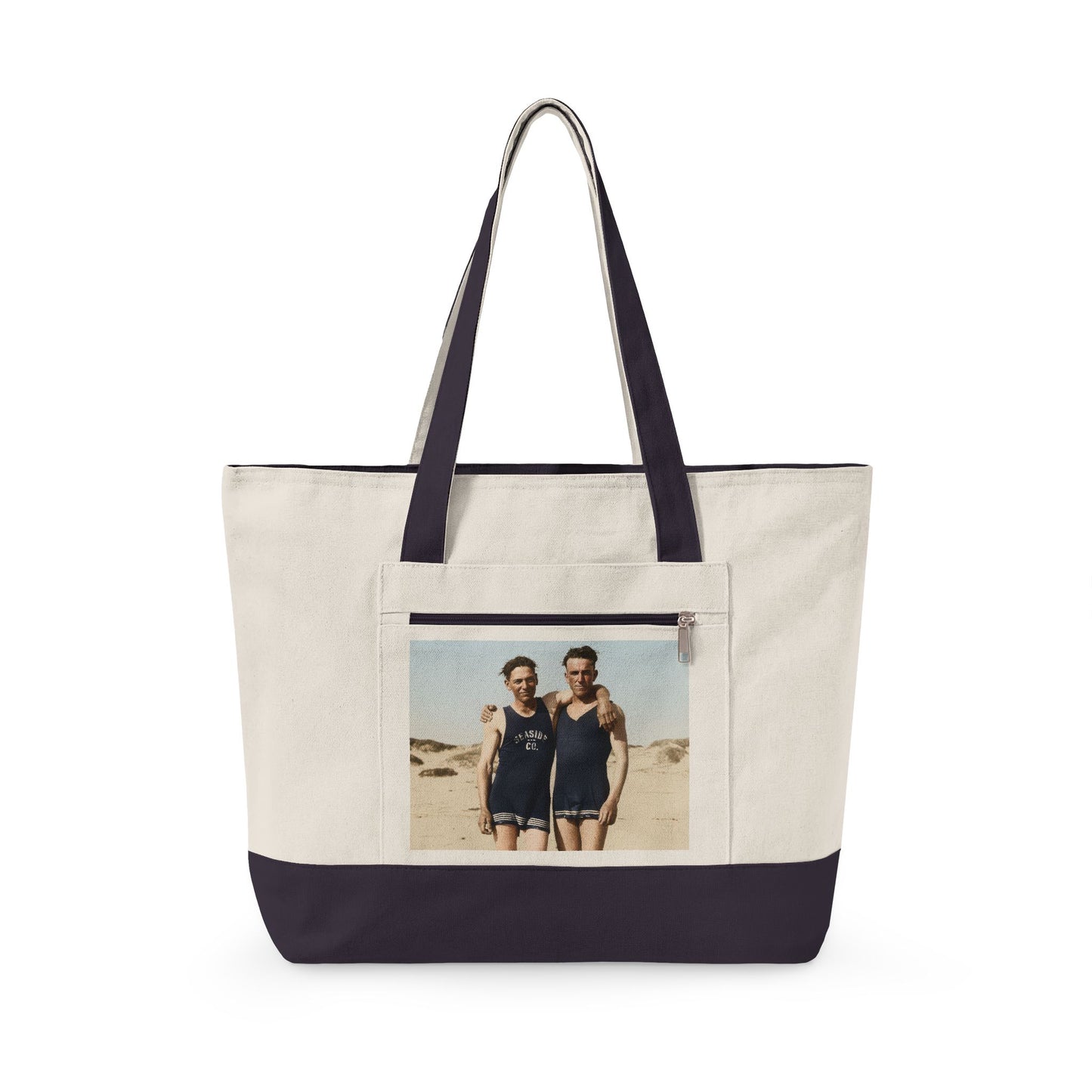 Beach Day Zippered Canvas Tote | nager 035
