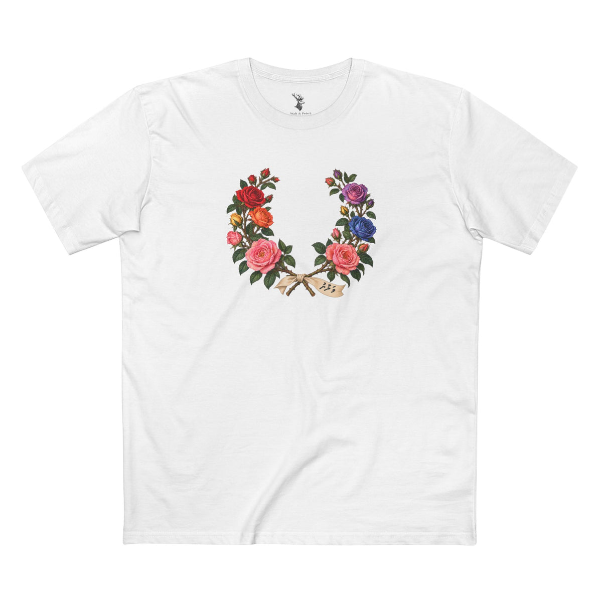 Maldives Pink Rose Pride T-Shirt | Dhivehi ފަޚުރު Laurel Wreath