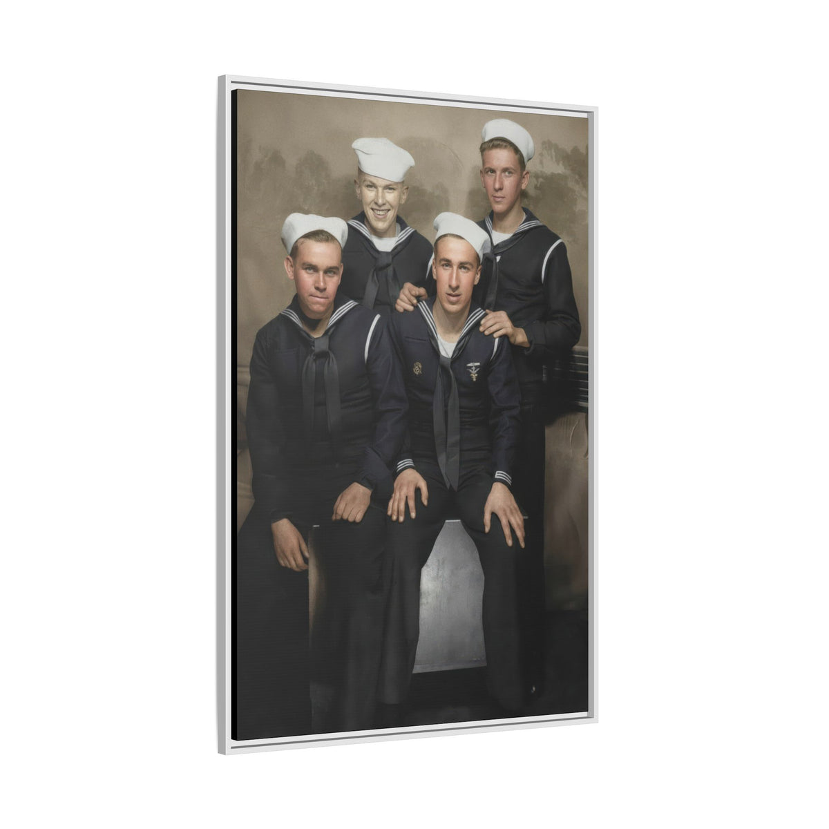 hommes 011 | Framed Vintage Photo - Matte Canvas