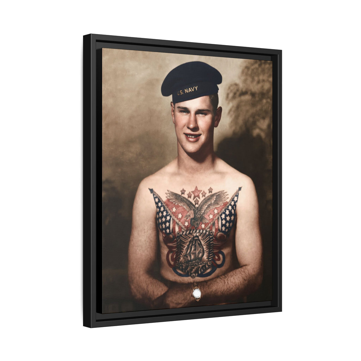 celibataire 037 | Framed Vintage Photo - Matte Canvas