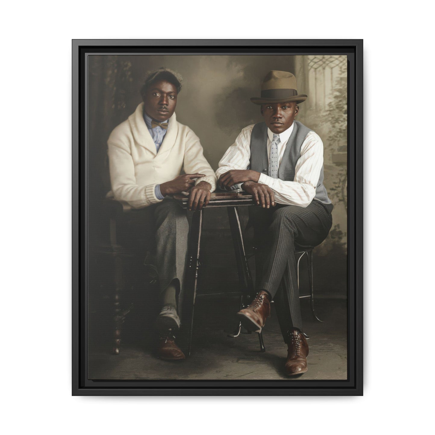 paire 047 | Framed Vintage Photo - Matte Canvas