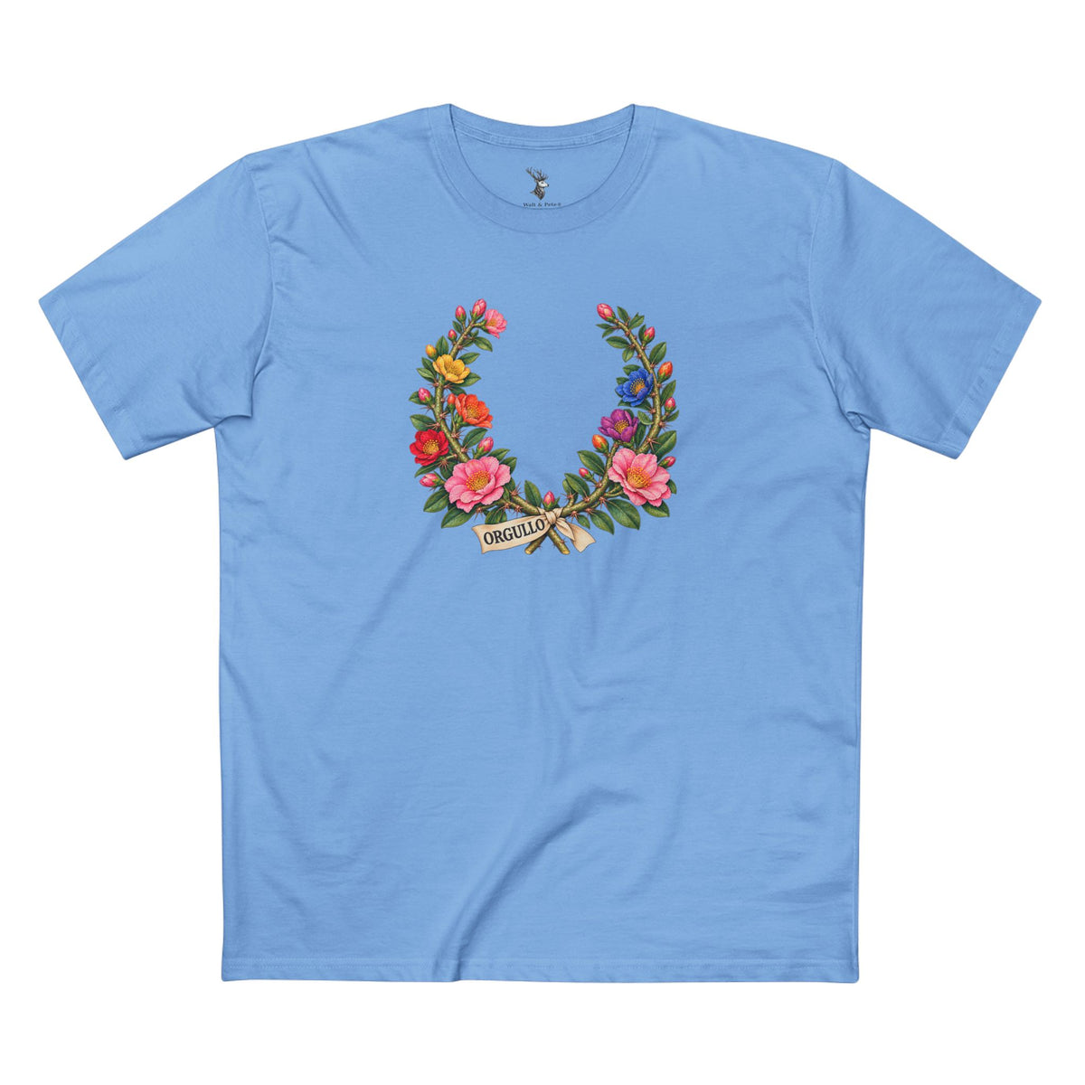 Dominican Bayahibe Rose Pride T-Shirt | ORGULLO Laurel Wreath Tee