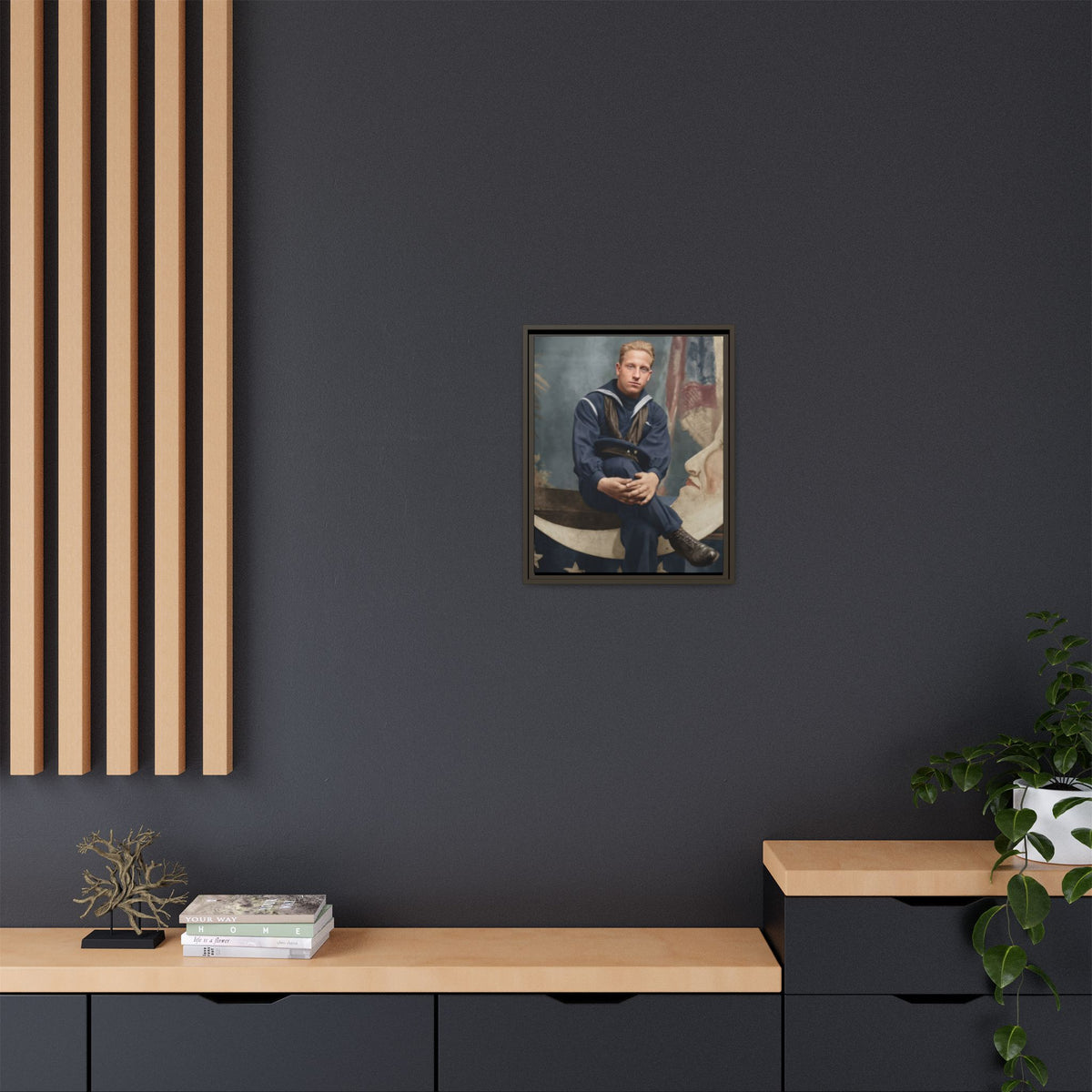 celibataire 016 | Framed Vintage Photo - Matte Canvas