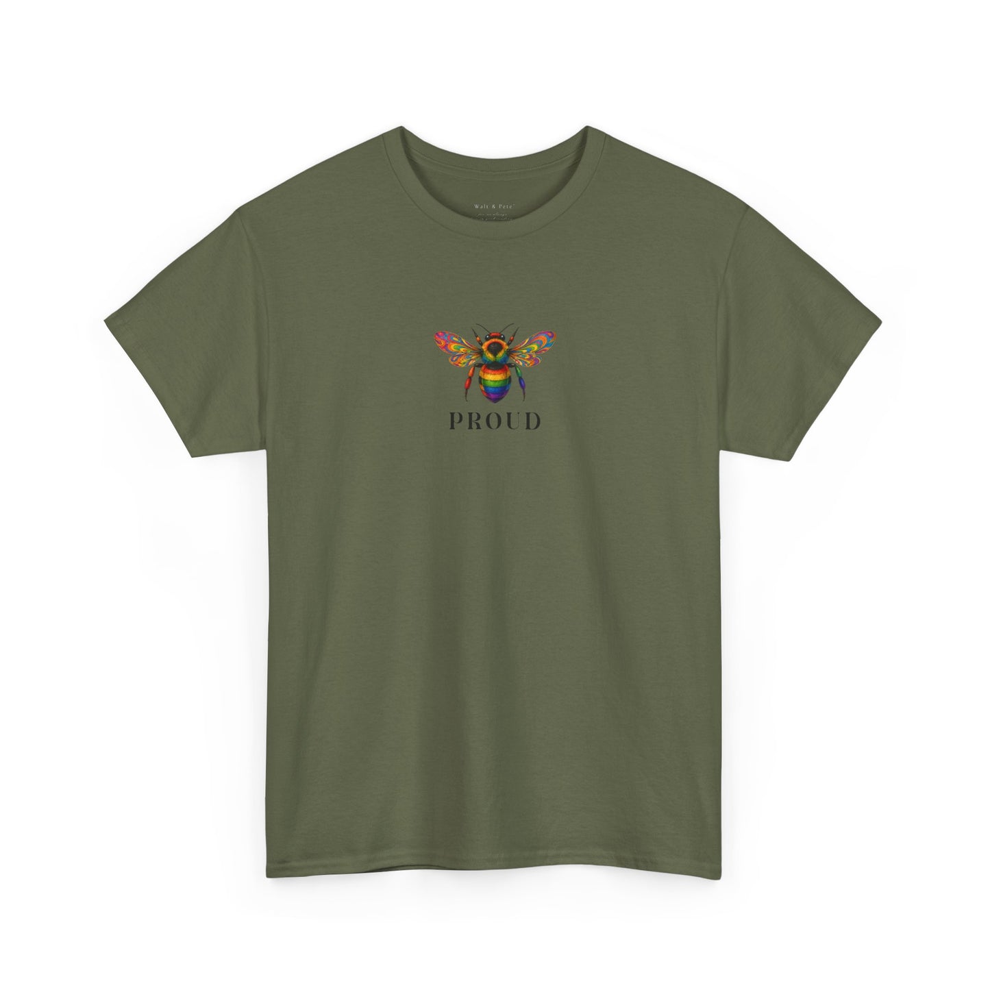 Pride rainbow bee PROUD graphic t-shirt 