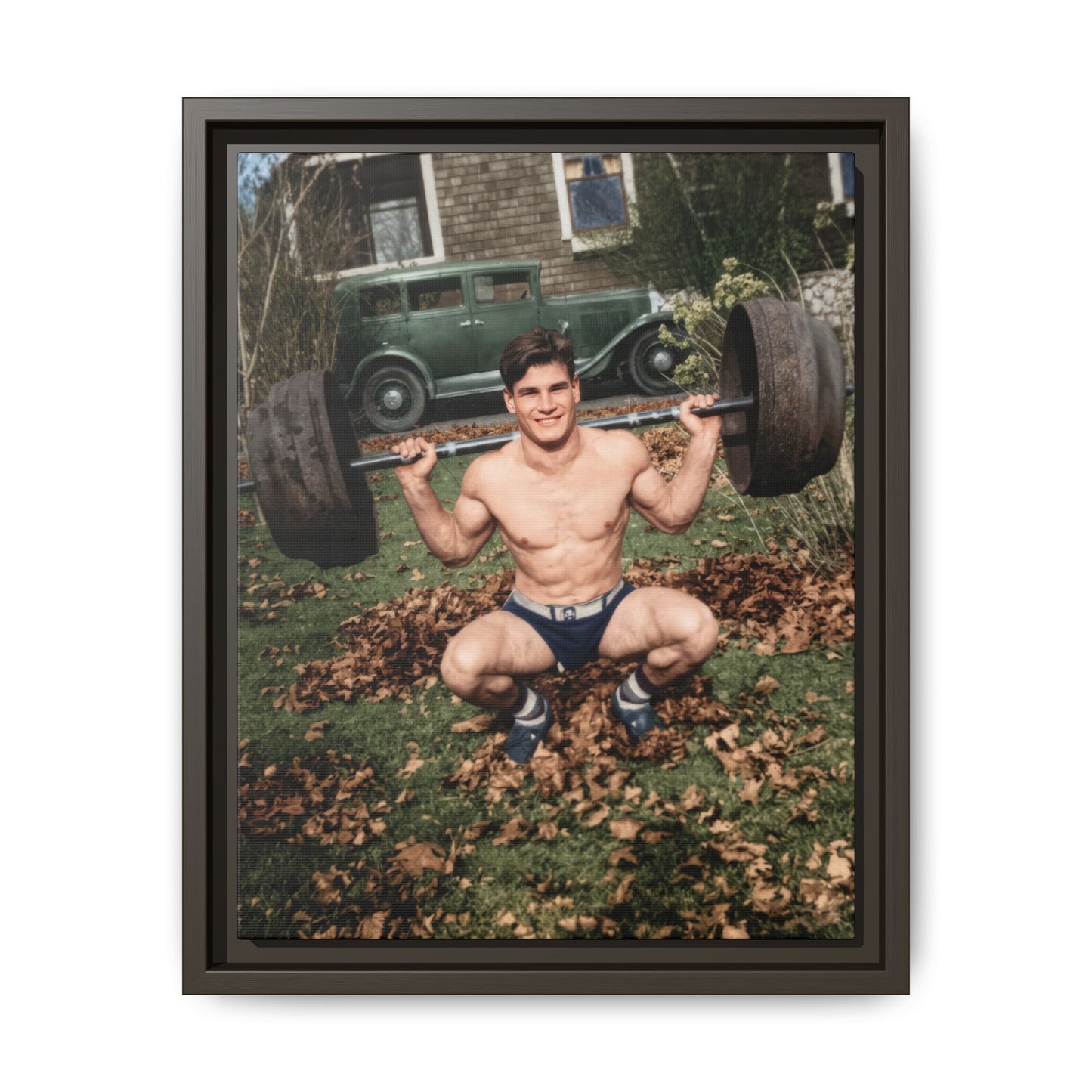 athlétisme 051 | Framed Vintage Photo - Matte Canvas