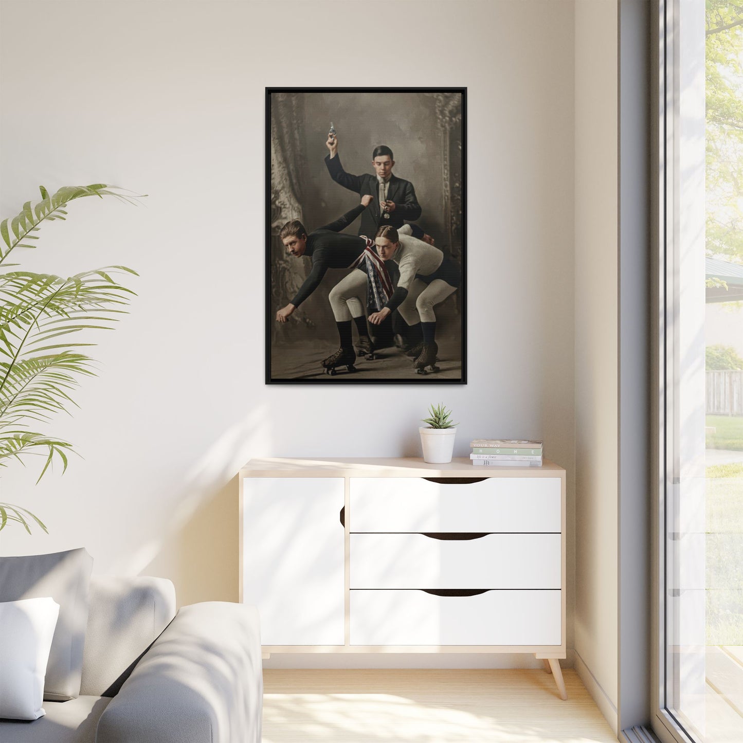 athlétisme 020 | Framed Vintage Photo - Matte Canvas