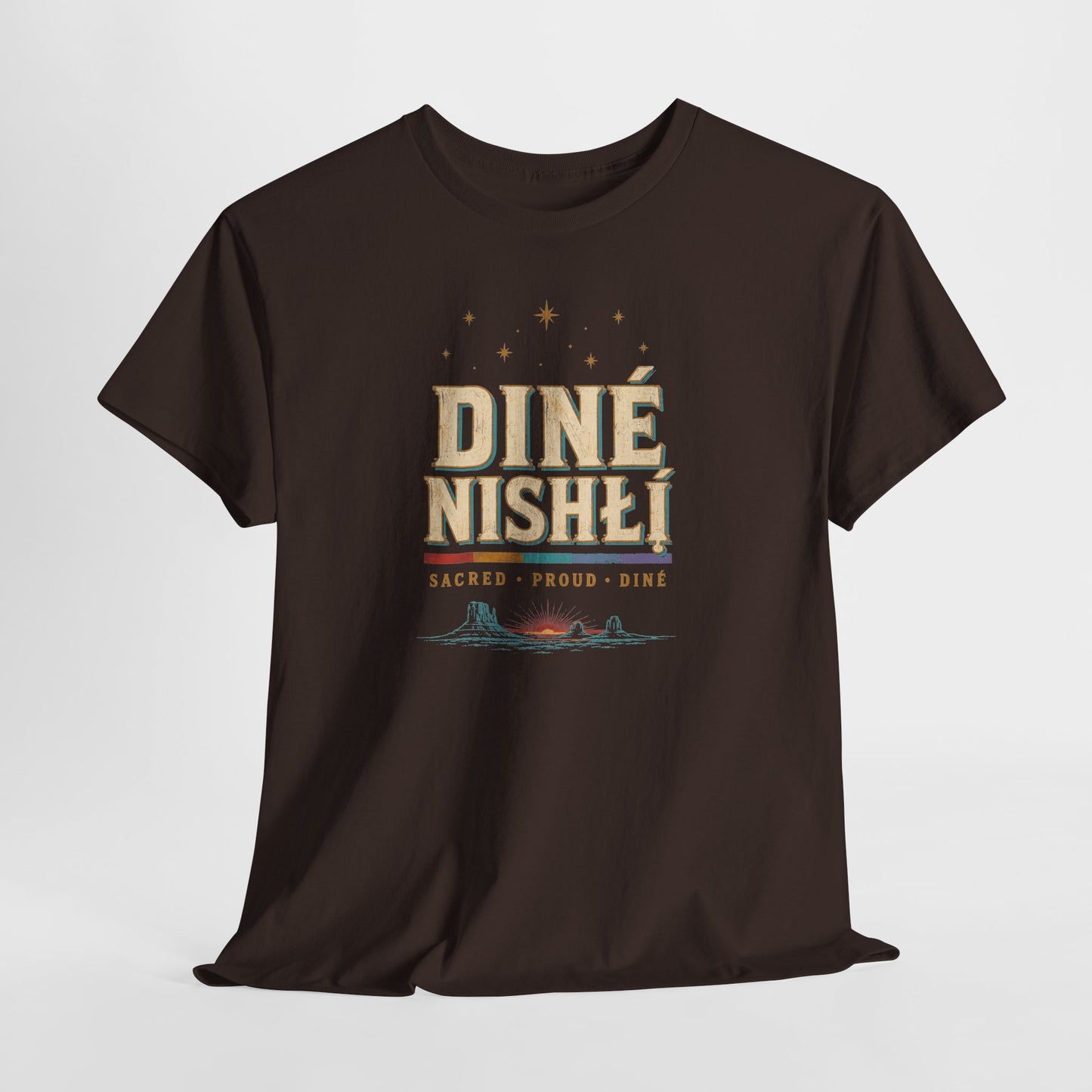 Diné Nizhóní: Sacred, Proud, Diné | LGBTQ+ & Two-Spirit Pride T-Shirt