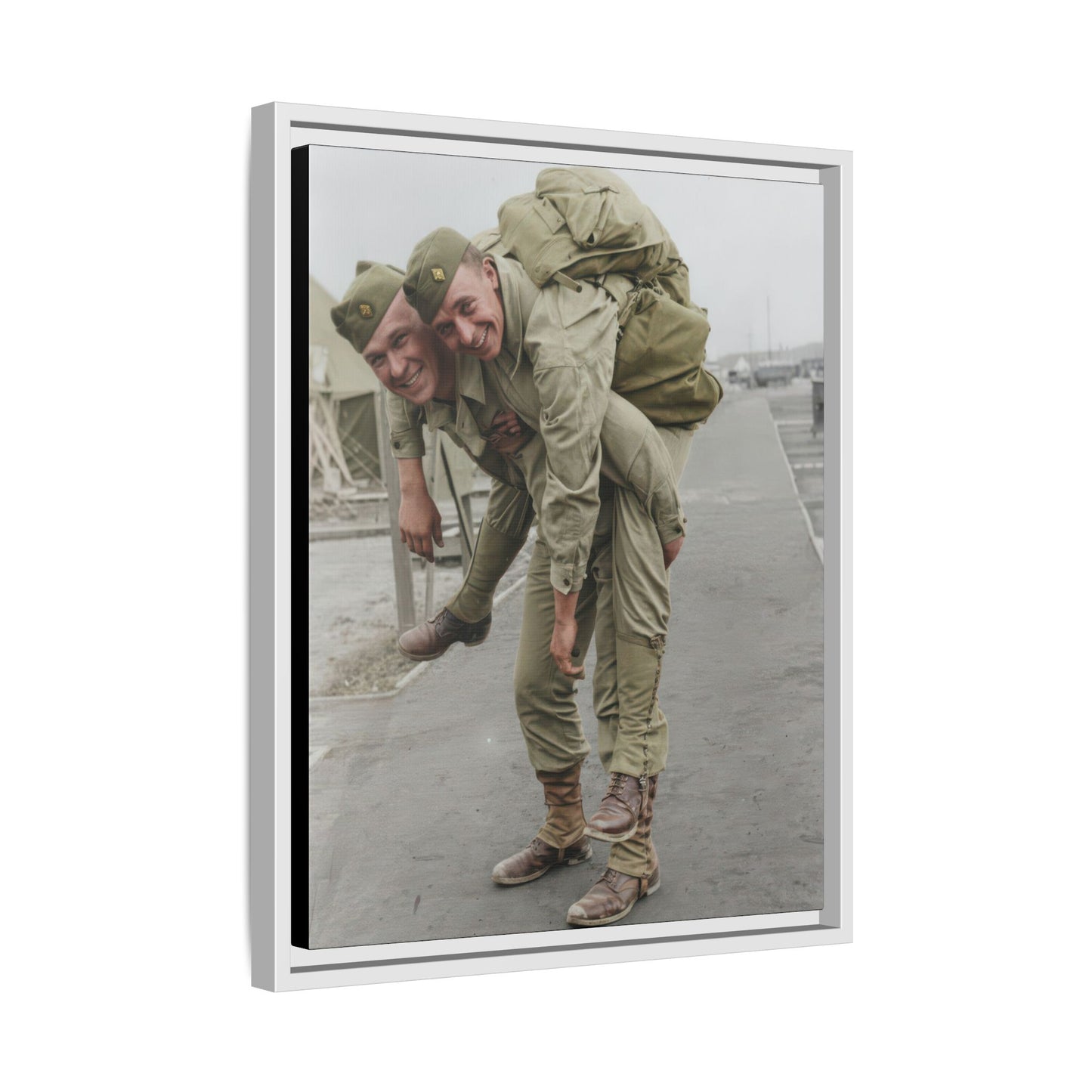 paire 074 | Framed Vintage Photo - Matte Canvas