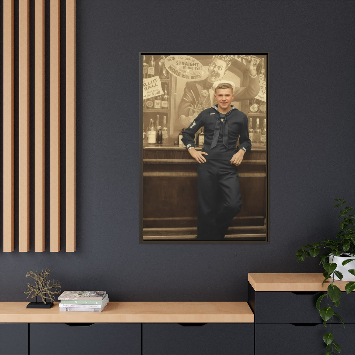 celibataire 006 | Framed Vintage Photo - Matte Canvas