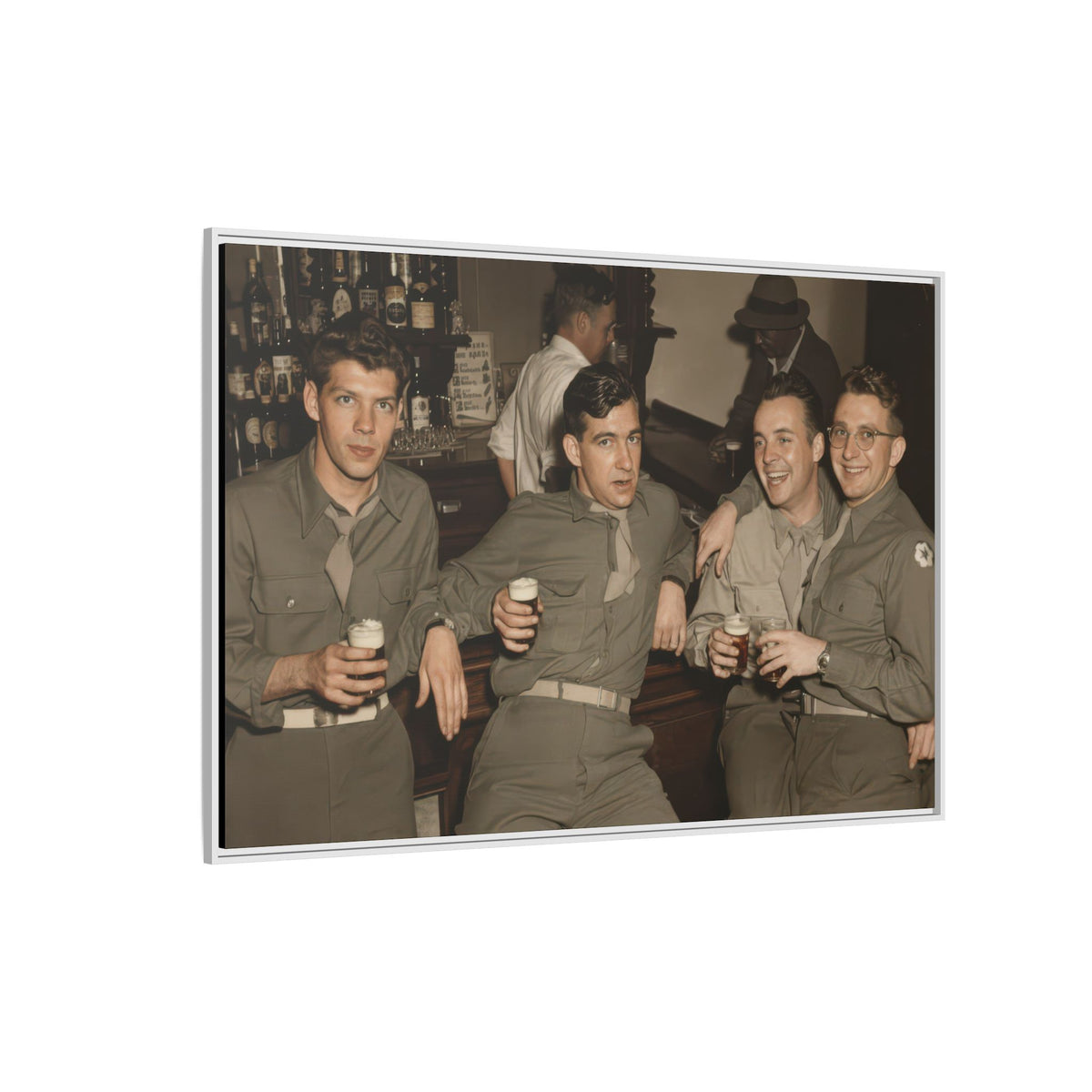 hommes 030 | Framed Vintage Photo - Matte Canvas