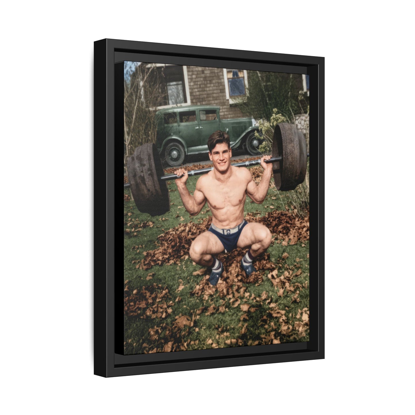 athlétisme 051 | Framed Vintage Photo - Matte Canvas
