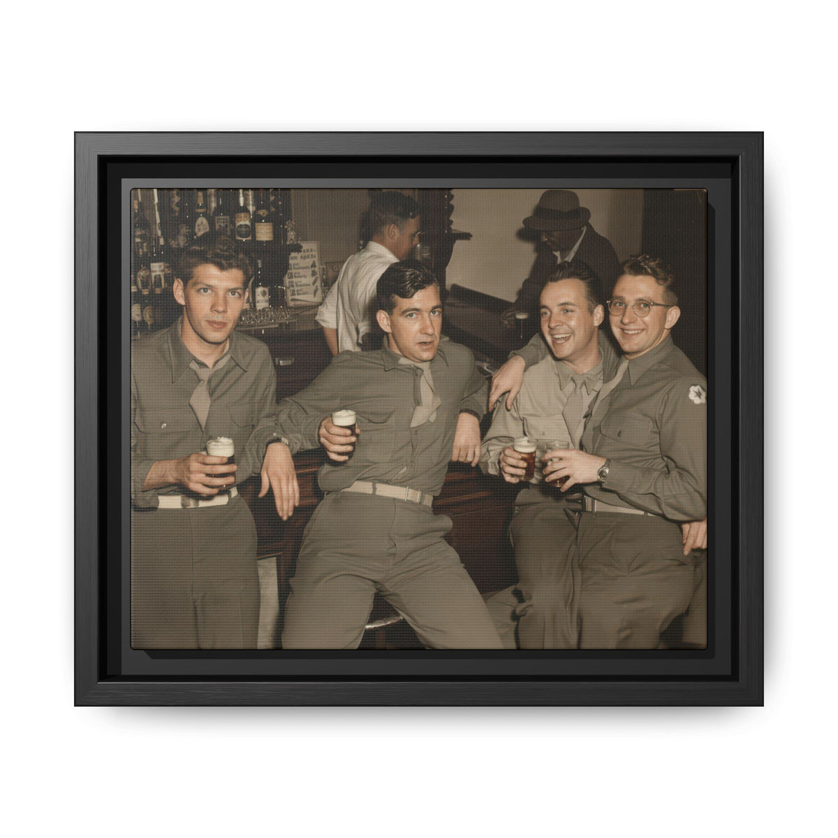 hommes 030 | Framed Vintage Photo - Matte Canvas