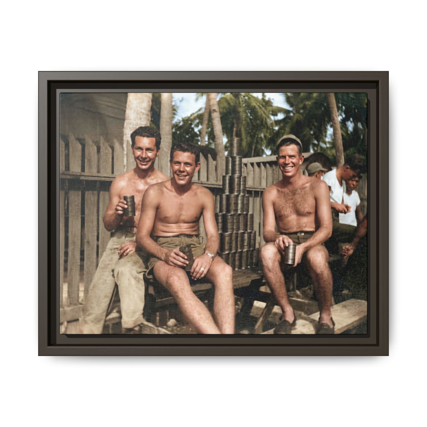 hommes 003 | Framed Vintage Photo - Matte Canvas