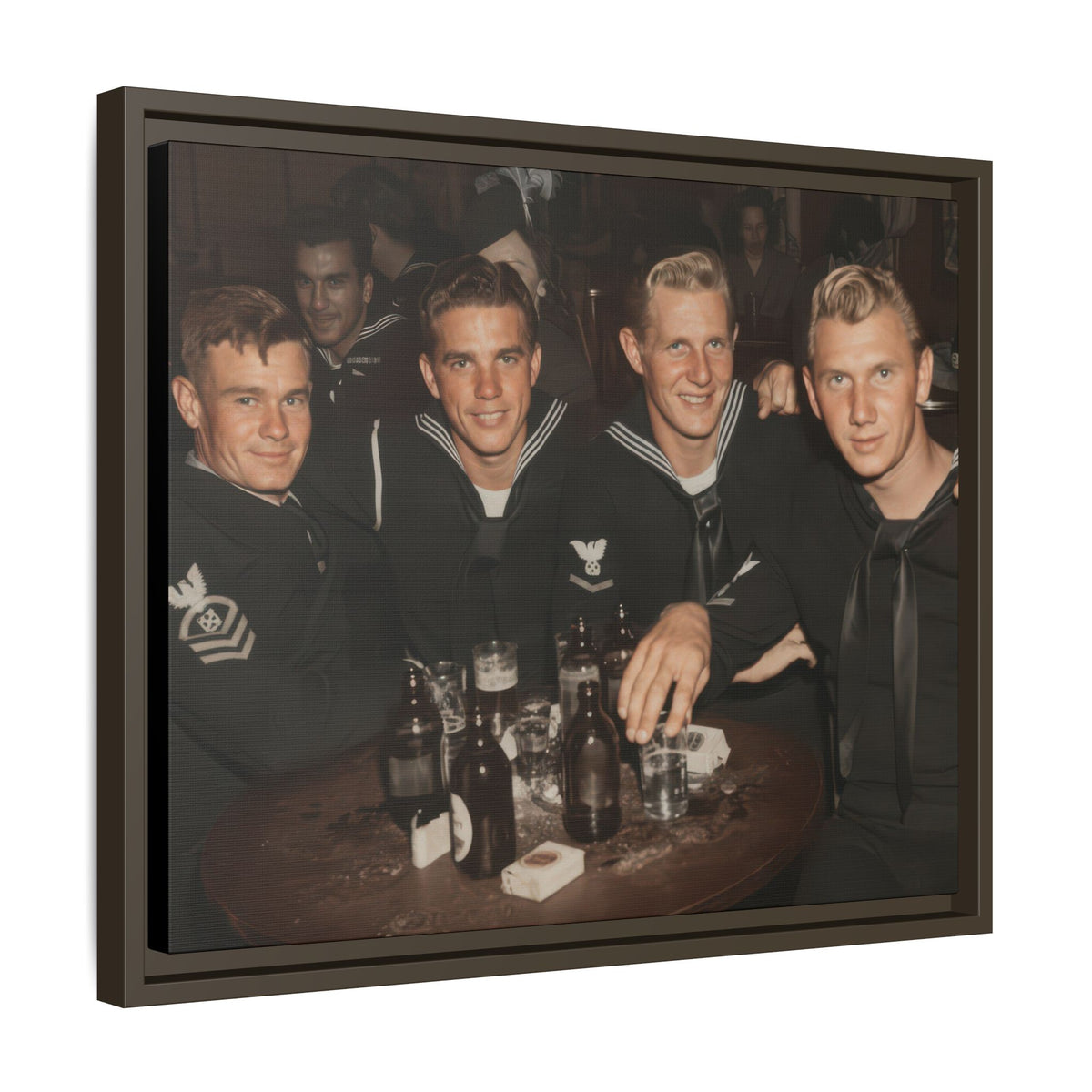 hommes 007 | Framed Vintage Photo - Matte Canvas2