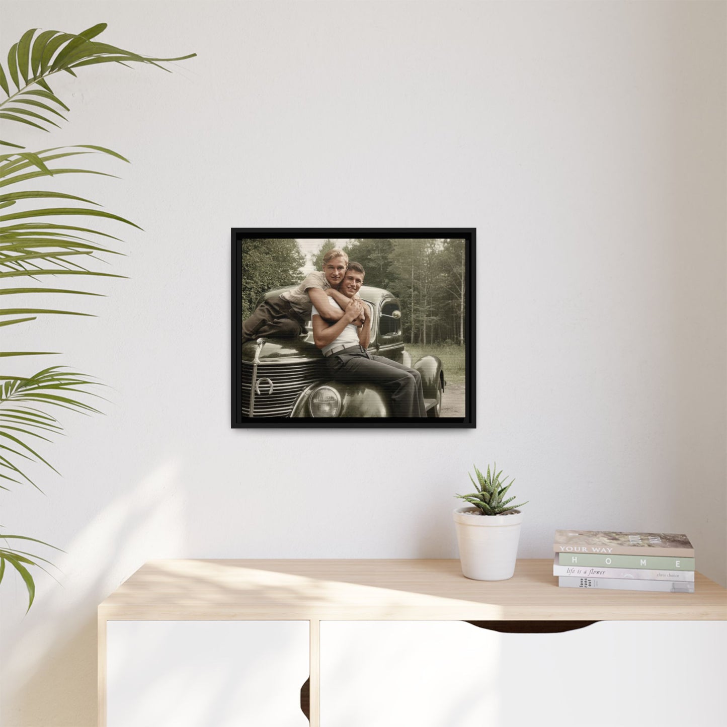 paire 045 | Framed Vintage Photo - Matte Canvas