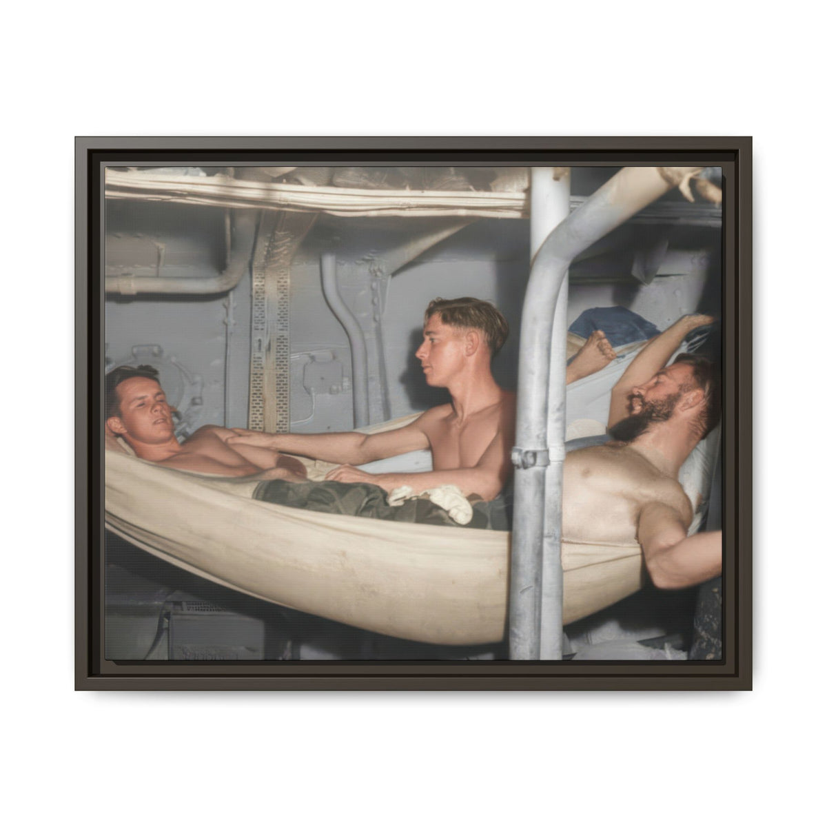 hommes 004 | Framed Vintage Photo - Matte Canvas