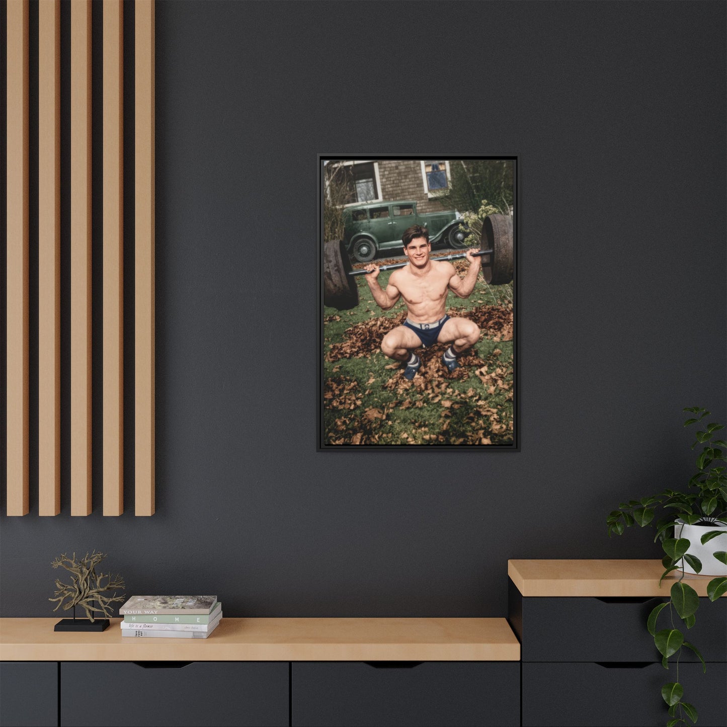 athlétisme 051 | Framed Vintage Photo - Matte Canvas